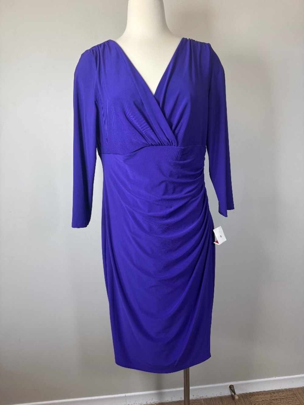 MICHAEL Michael Kors Long Sleeve V-Neck Draped Dress NWOT fits S-M